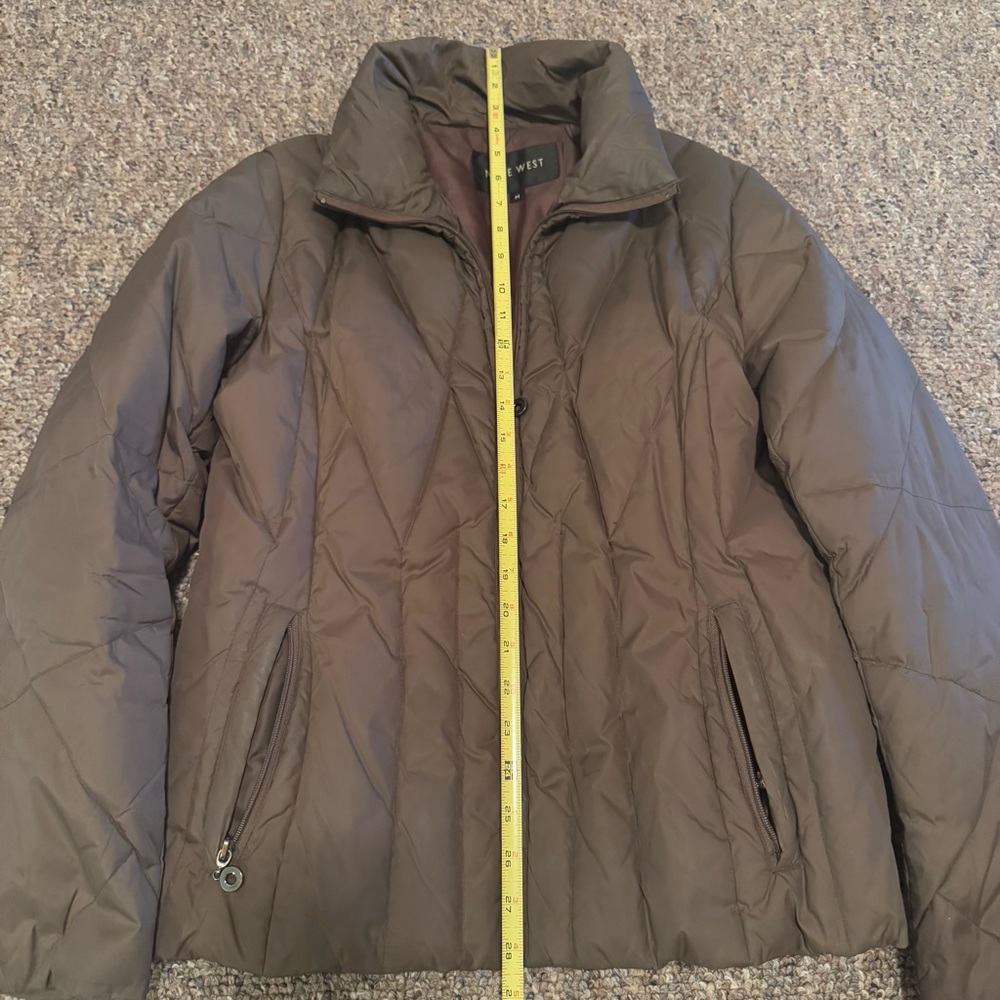 Nine West brown puffer coat- medium - Picture 4 of 6